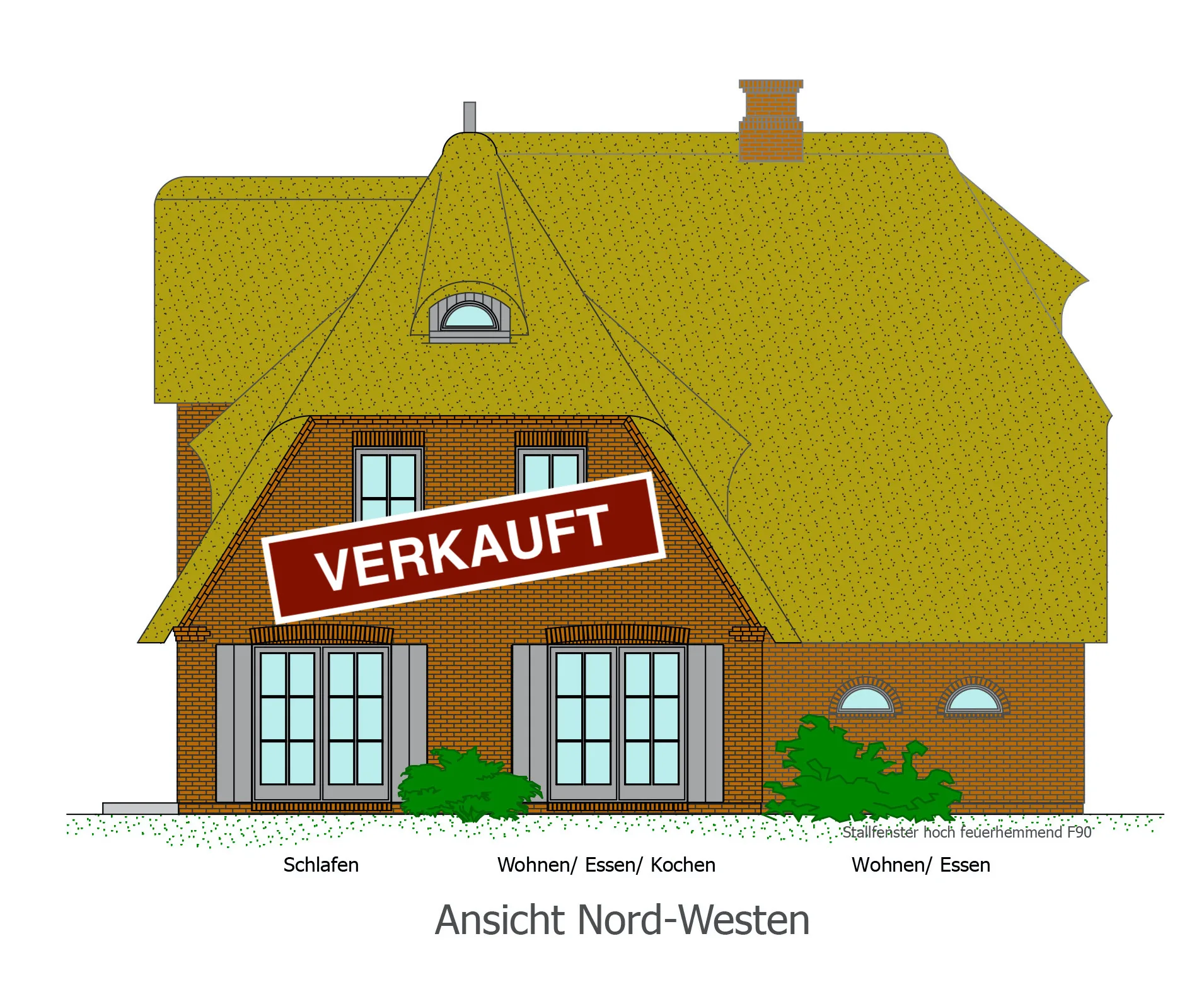 Nord-Westen - Doppelhaus unter Reet an den Archsumer Wiesen (Dauerwohnraum) -Reserviert-