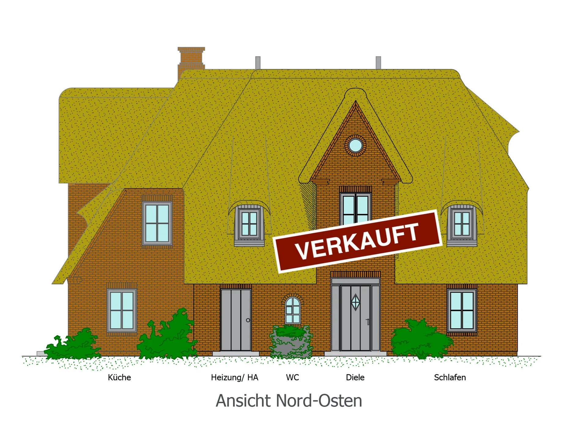 Nord-Osten - Doppelhaus unter Reet an den Archsumer Wiesen (Dauerwohnraum) -Reserviert-