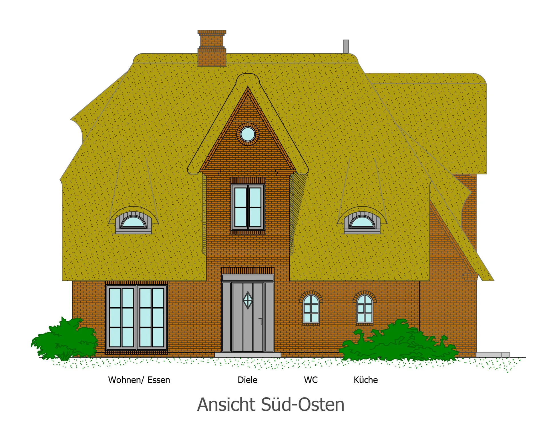 Süd-Osten - Doppelhaus unter Reet an den Archsumer Wiesen (Dauerwohnraum) -Reserviert-