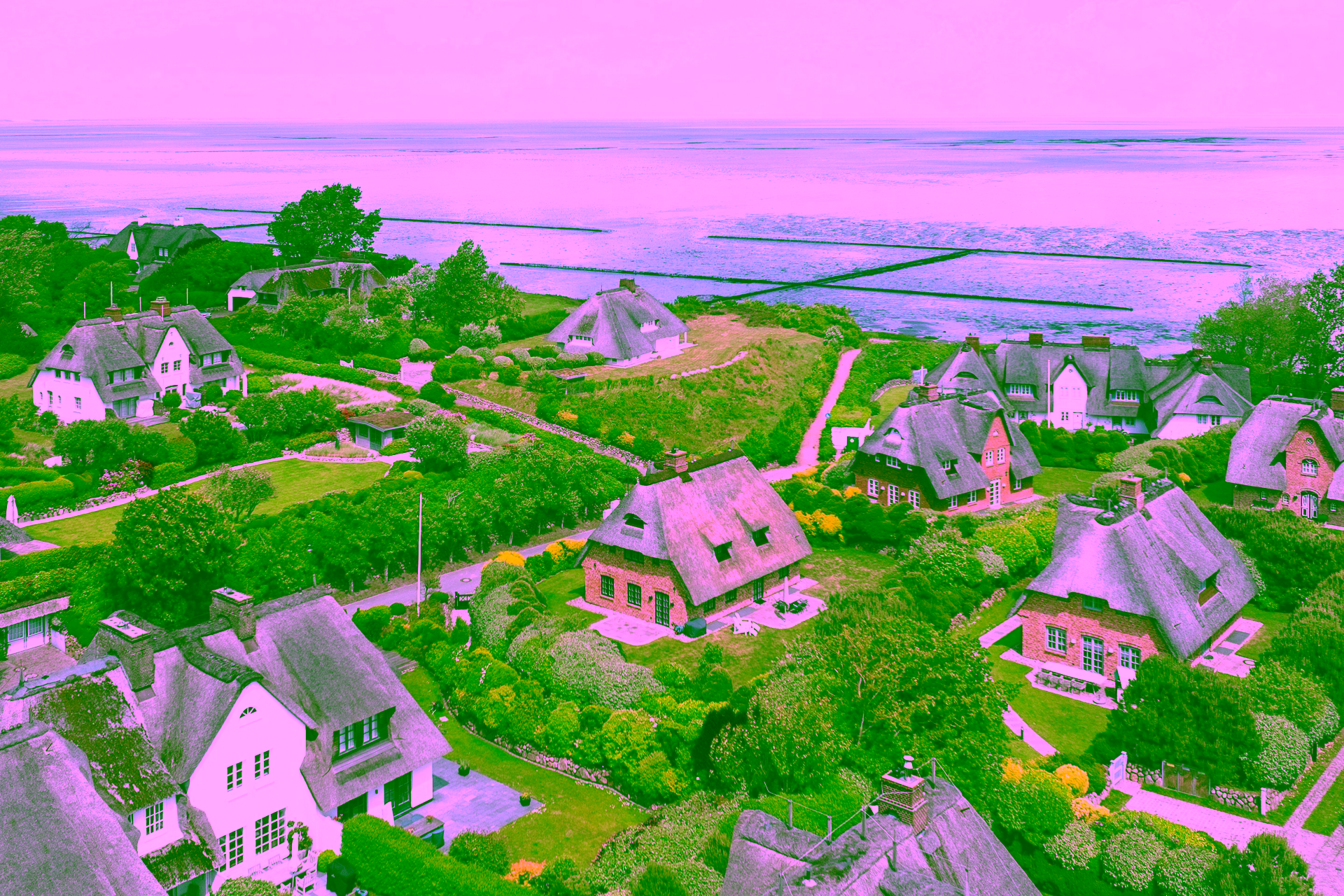 Charmantes Friesenhaus unter Reet mit einer Erdgarage am Keitumer Wattenmeer - Bild (18092)