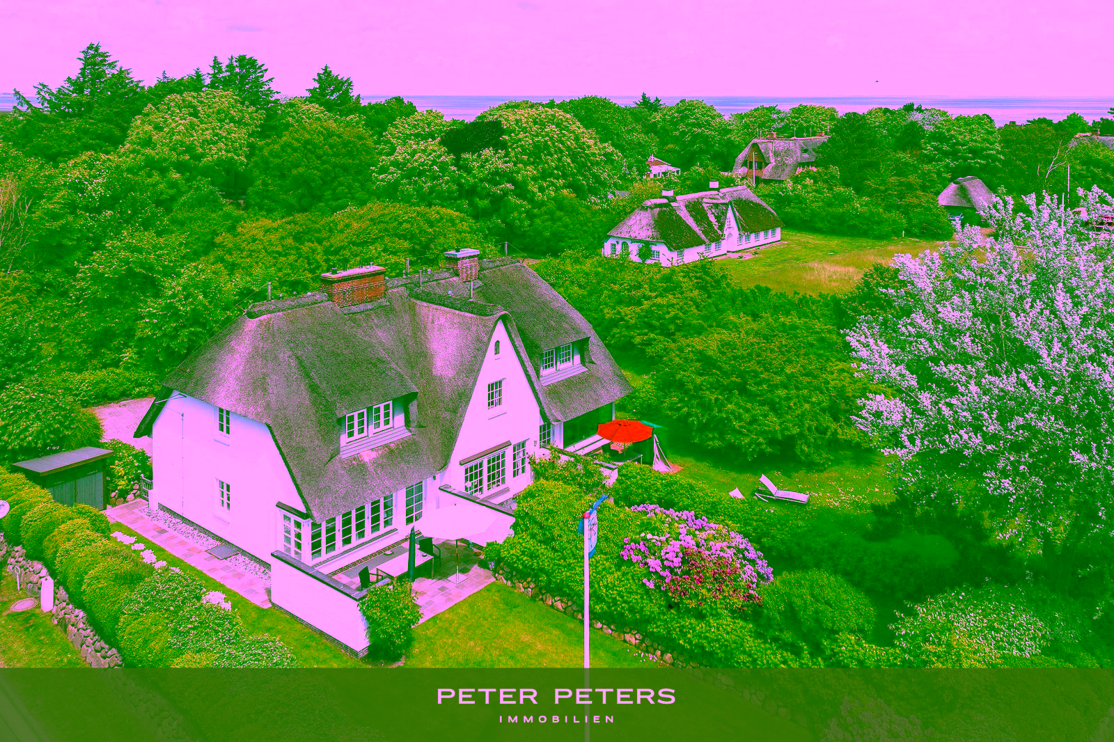 Charmantes reetgedecktes Mittelhausteil unweit der Braderuper Heide - Titelbild (17615)