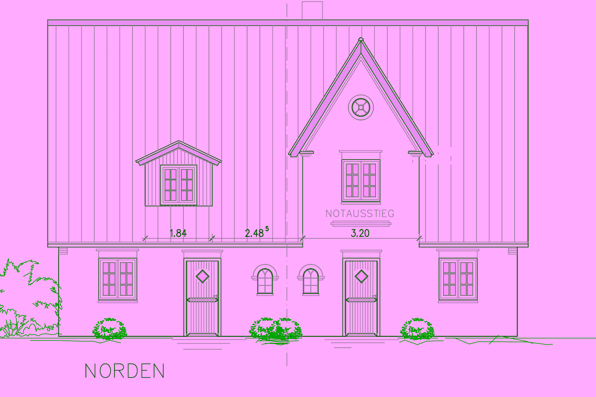 Attraktives Baugrundstück mit geplantem Doppelhaus in schöner Wohnlage - Bild (27908)