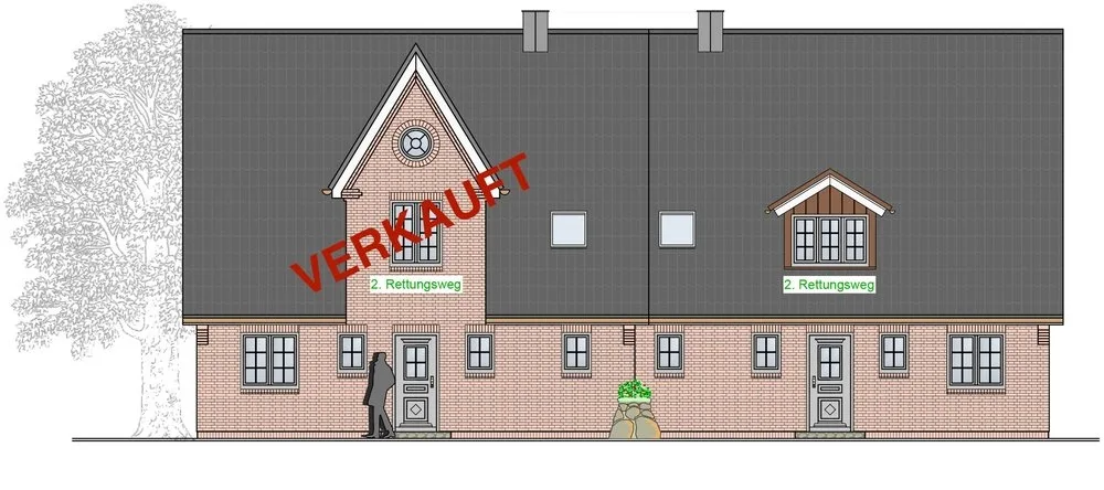 Osten - Friesische Haushälften in ruhiger Lage von Wenningstedt