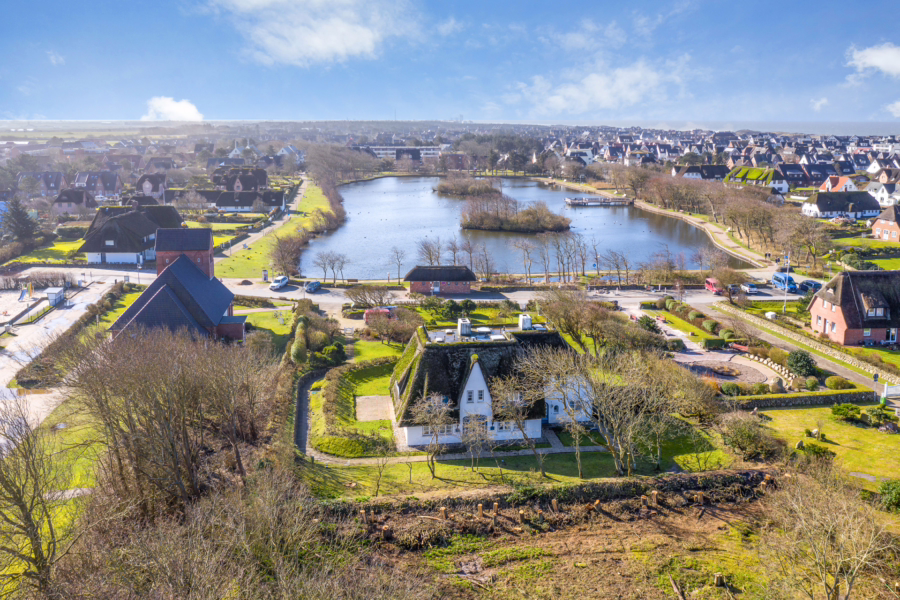Bild - Reetdachhausteil auf großzügigem Grundstück am Dorfteich