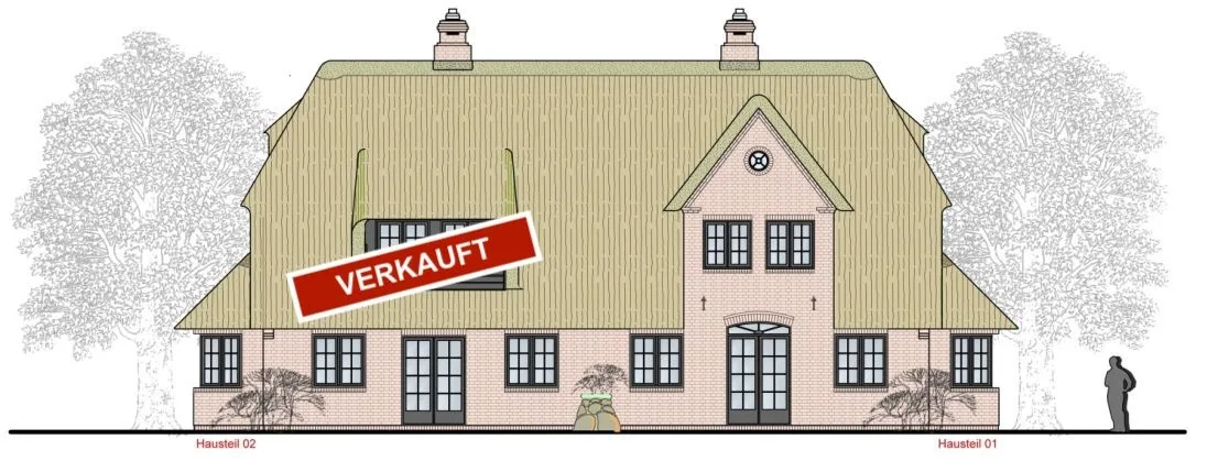 Süden - Neubau-Haushälften unter Reet in herrlicher Lage von Wenningstedt