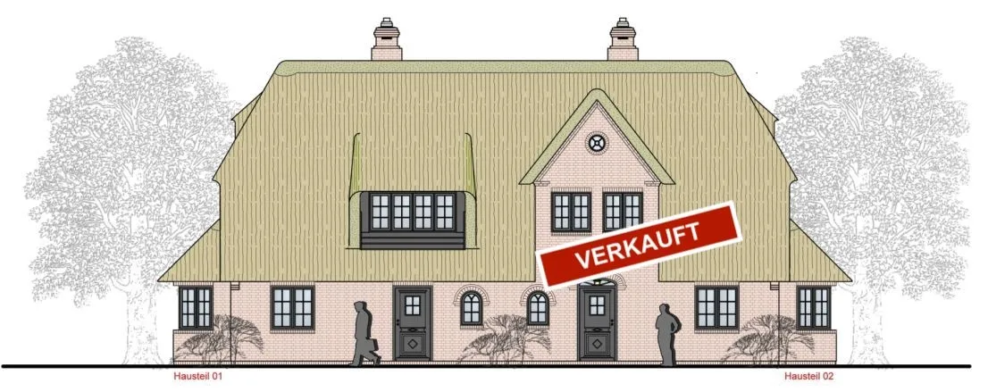 Norden - Neubau-Haushälften unter Reet in herrlicher Lage von Wenningstedt