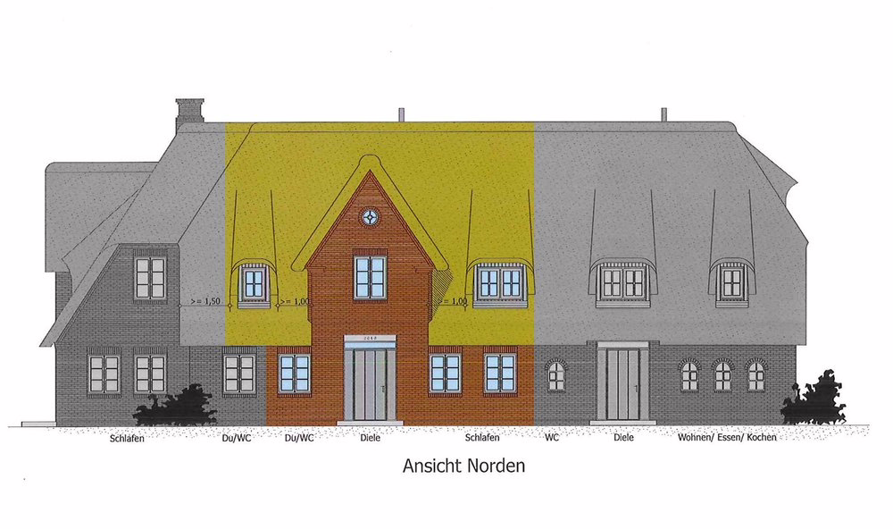 Norden - -Noch 1 Einheit frei- Neubau-Hausteil unter Reet in strandnaher Lage von Wenningstedt