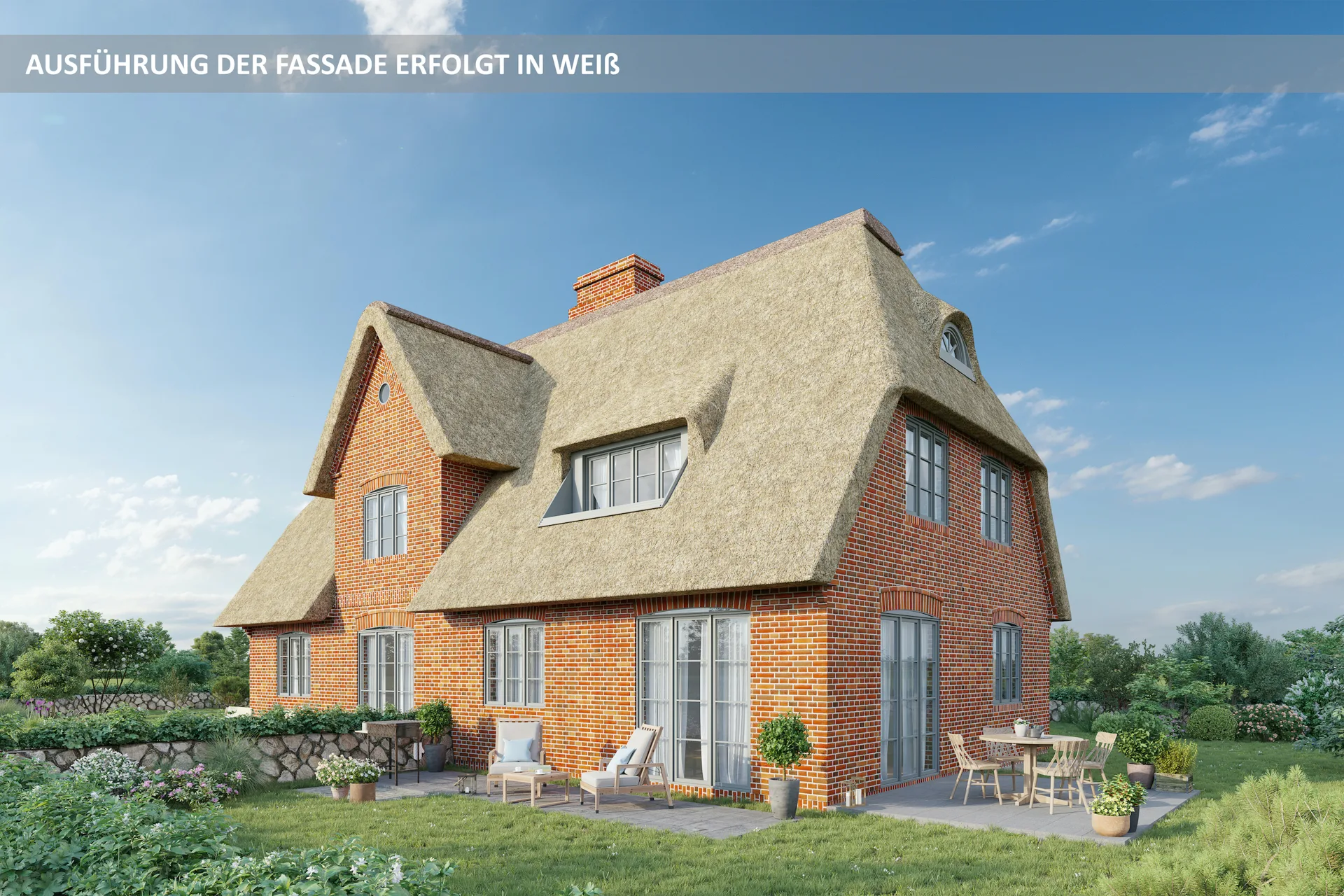 Bild - -Top-Lage- Neubau-Doppelhaus unter Reet mit Garage an den Dünen in Wenningstedt (Haus 3)