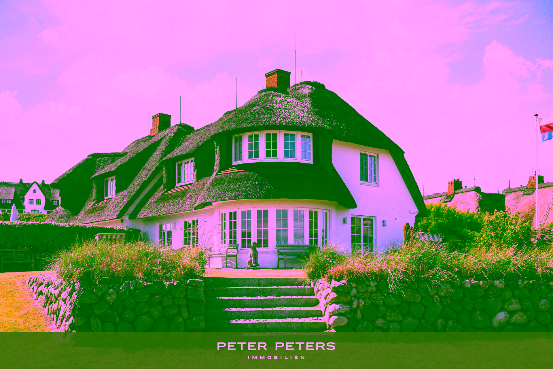 Reetgedeckte Eleganz (DHH) am Wattenmeer, mehr Watt geht nicht - Titelbild (16969)