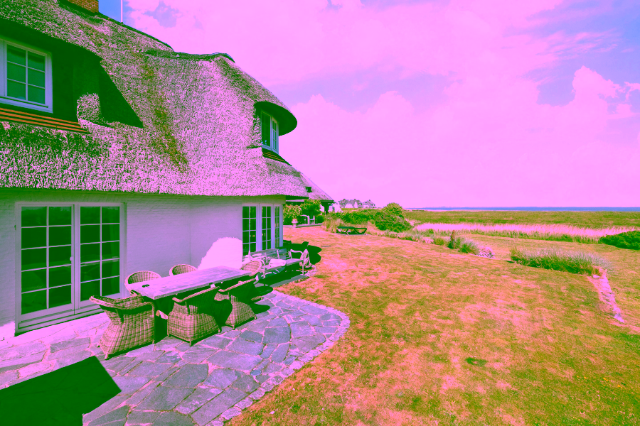 Bild - Reetgedeckte Eleganz (DHH) am Wattenmeer, mehr Watt geht nicht