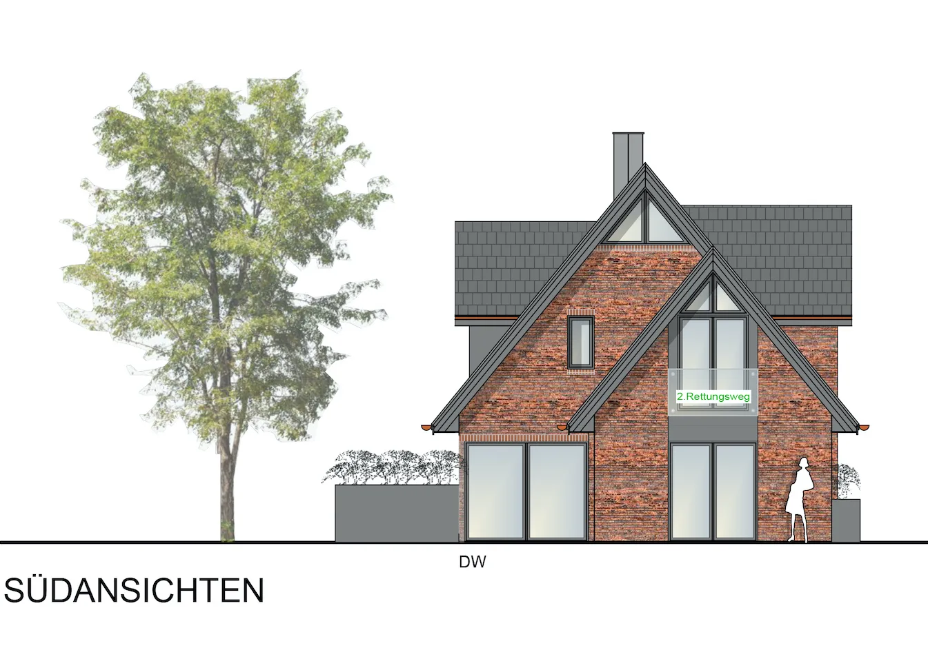 Süden - Hochwertige Neubauhaushälfte (Dauerwohnraum) in ruhiger Lage nahe dem Zentrum