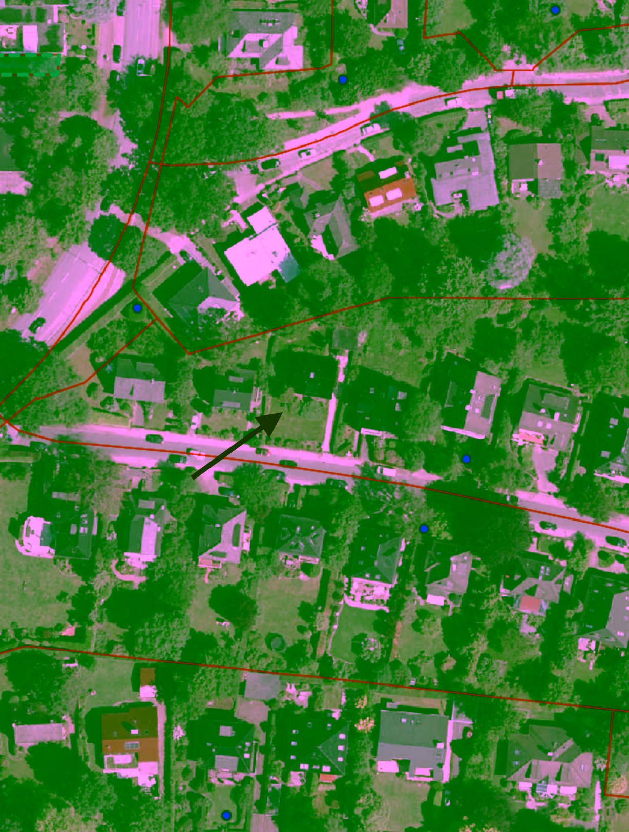 Nahe des botanischen Gartens – Grundstück mit Baugenehmigung in Groß-Flottbek - Luftbild (28009)