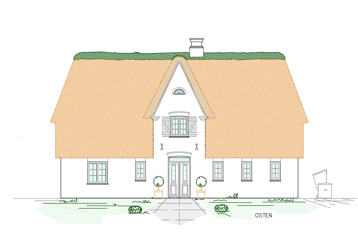 Osten - Grundstück für einen Neubau unter Reet in erster Wattreihe von Morsum
