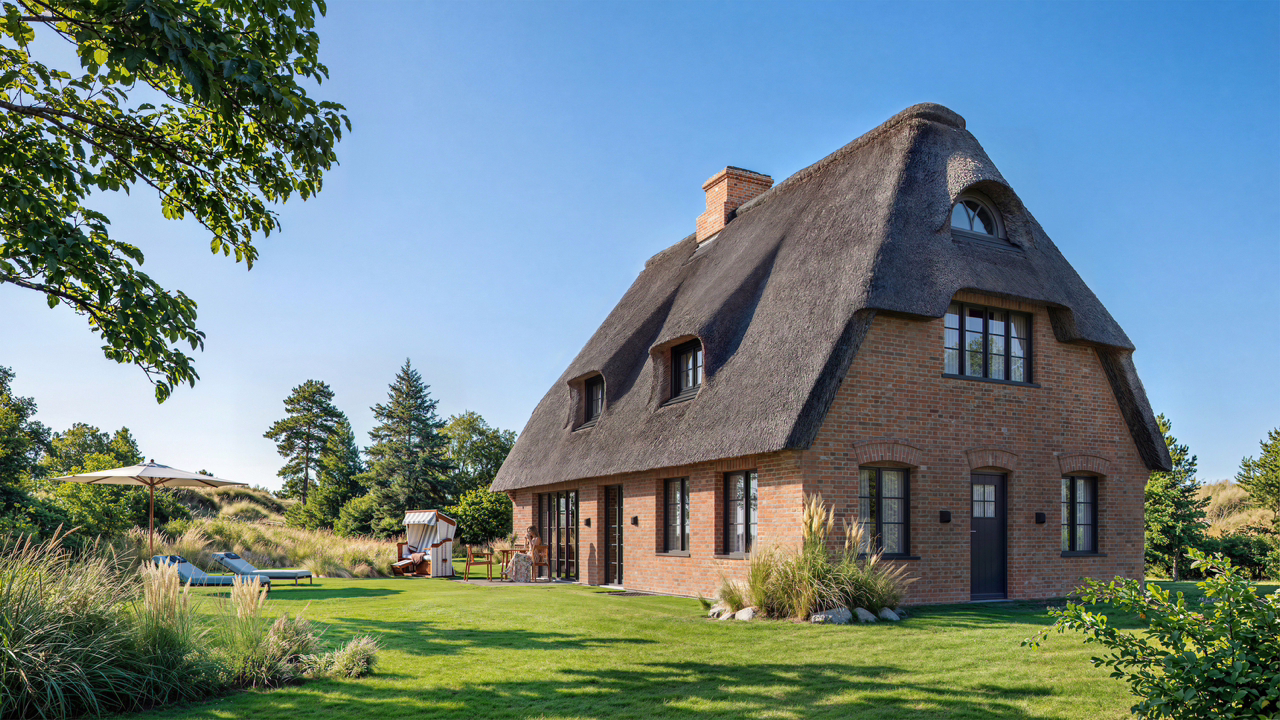 Reetgedecktes Einfamilienhaus in Spitzenlage. Auf Wunsch mit Schwimmbad & Wellness Bereich - Bild (53865)