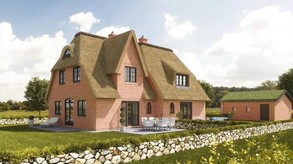 Bild - -Neubau- Reetgedeckte Haushälften mit Garage in beliebter Lage von Wenningstedt