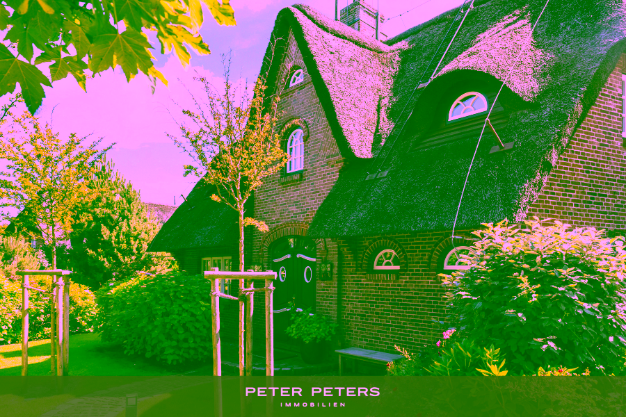 Titelbild - Großzügige Doppelhaushälfte unter Reet mit Einzelhauscharakter in Kampen