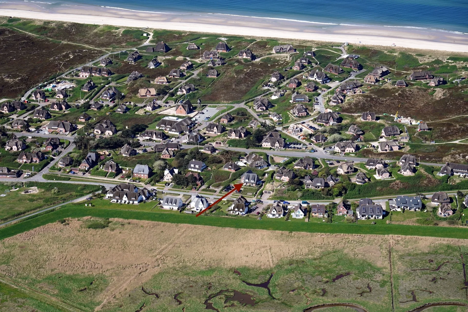 Bild - Erdgeschosswohnung auf einer Düne mit Blick über das Wattenmeer