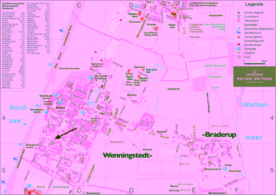 Wenningstedt_Ortsplan Kopie - 2-Zimmer Wohnung in Strandnähe von Wenningstedt
