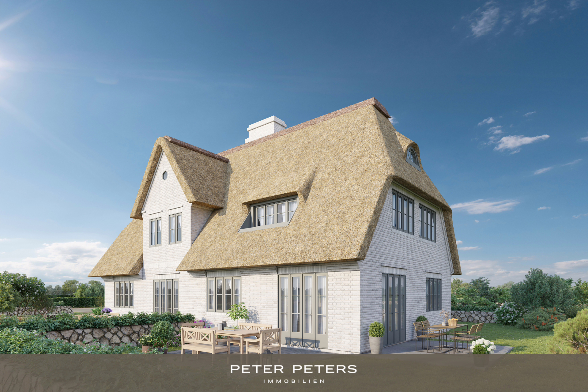 -Top-Lage- Neubau-Doppelhaus unter Reet mit Garage an den Dünen in Wenningstedt (Haus 3), 25996 Wenningstedt-Braderup (Sylt), Doppelhaushälfte