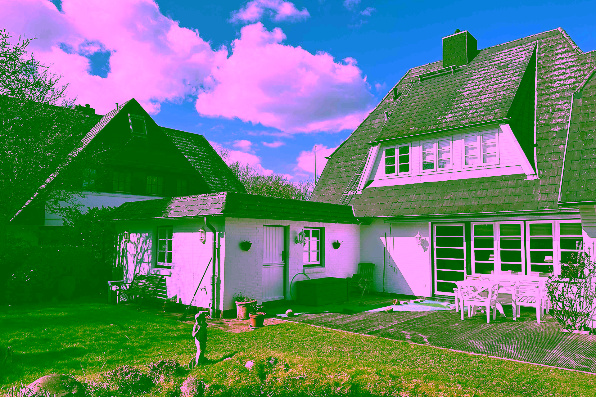 Haushälfte in ruhiger Lage von Westerland - Terrasse (17321)