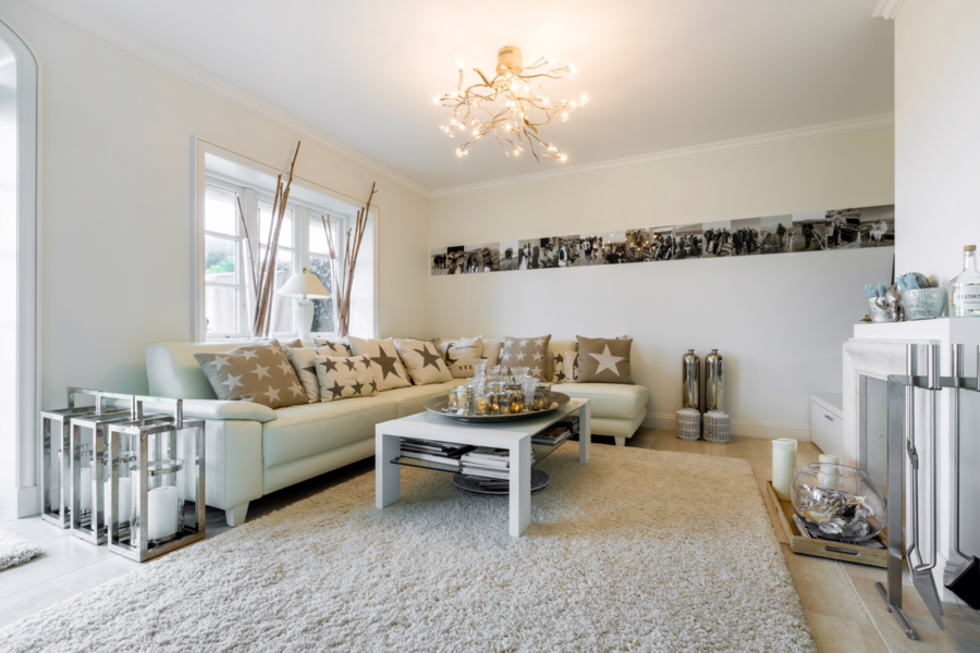 Bild - Reetgedeckte Haushälfte im Friesenstil mit Erdgarage und Weitblick über die Wiesen