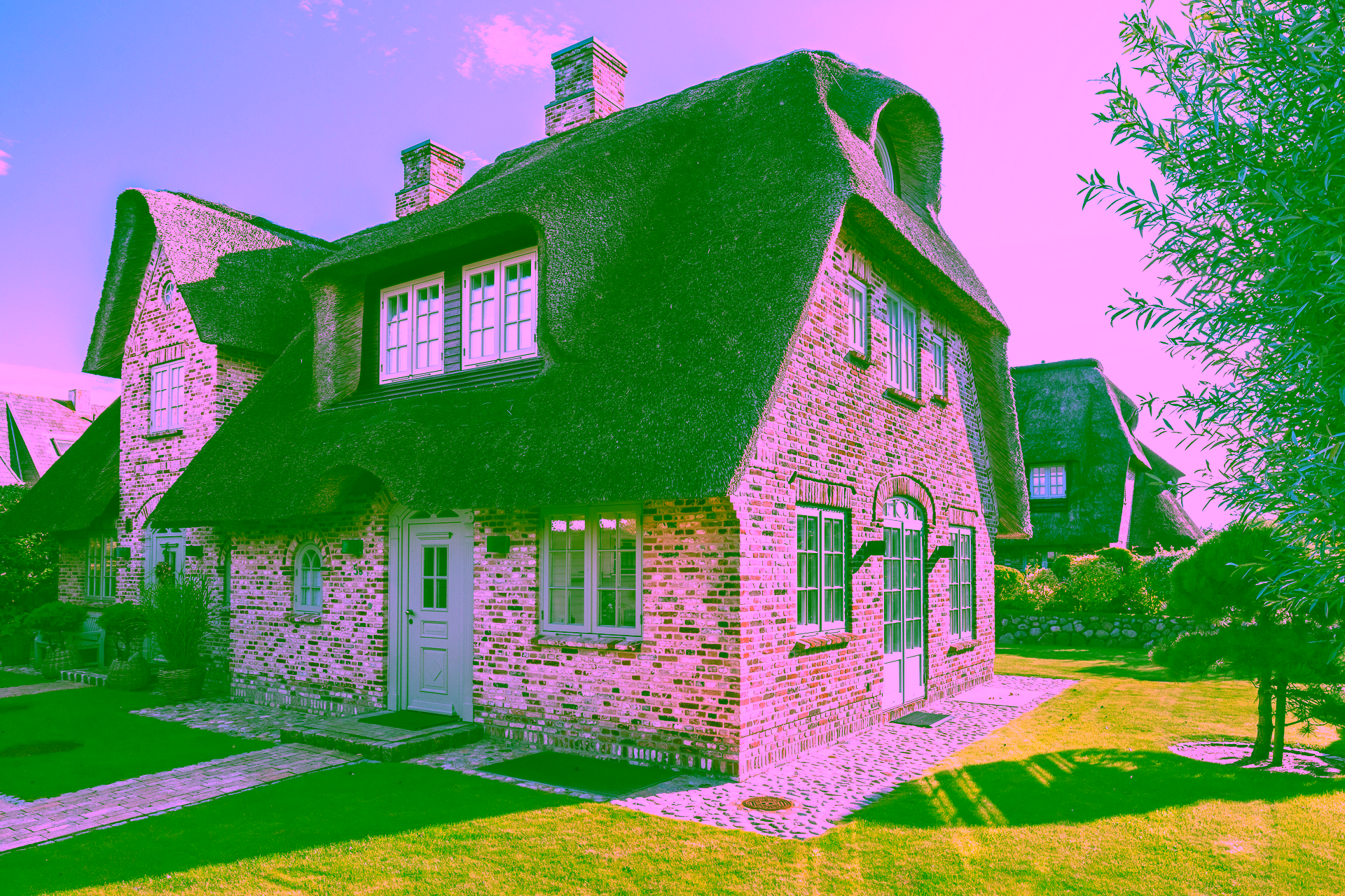 Charmante reetgedeckte Ferienhaushälfte in toller Lage von Wenningstedt - Bild (18479)