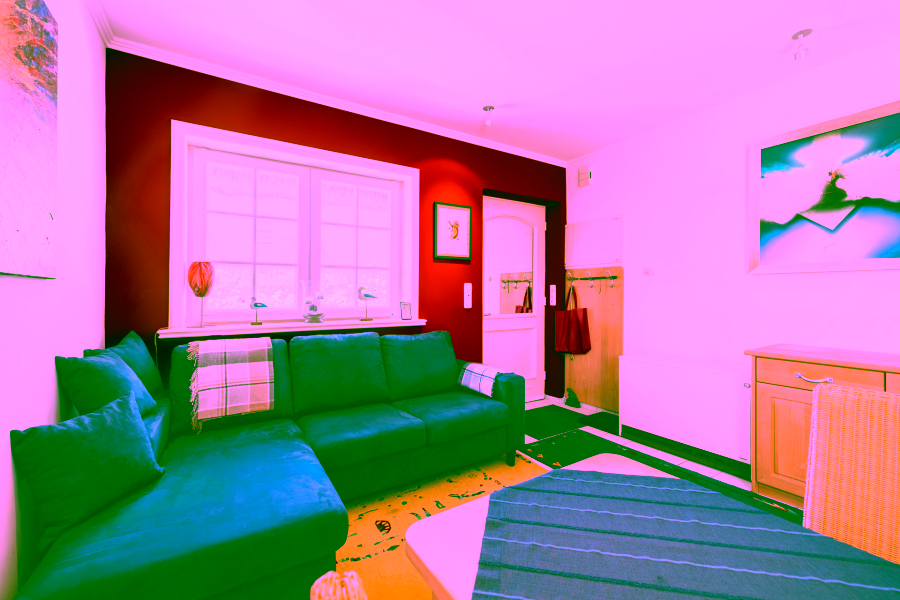 Bild - Reetgedecktes Hausteil zwischen beiden Meeren in Kampen