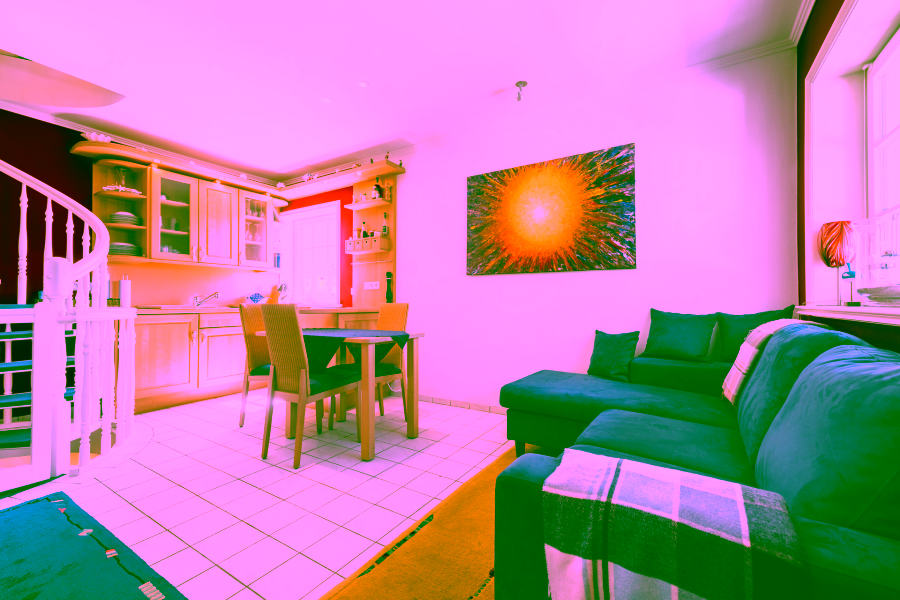 Bild - Reetgedecktes Hausteil zwischen beiden Meeren in Kampen