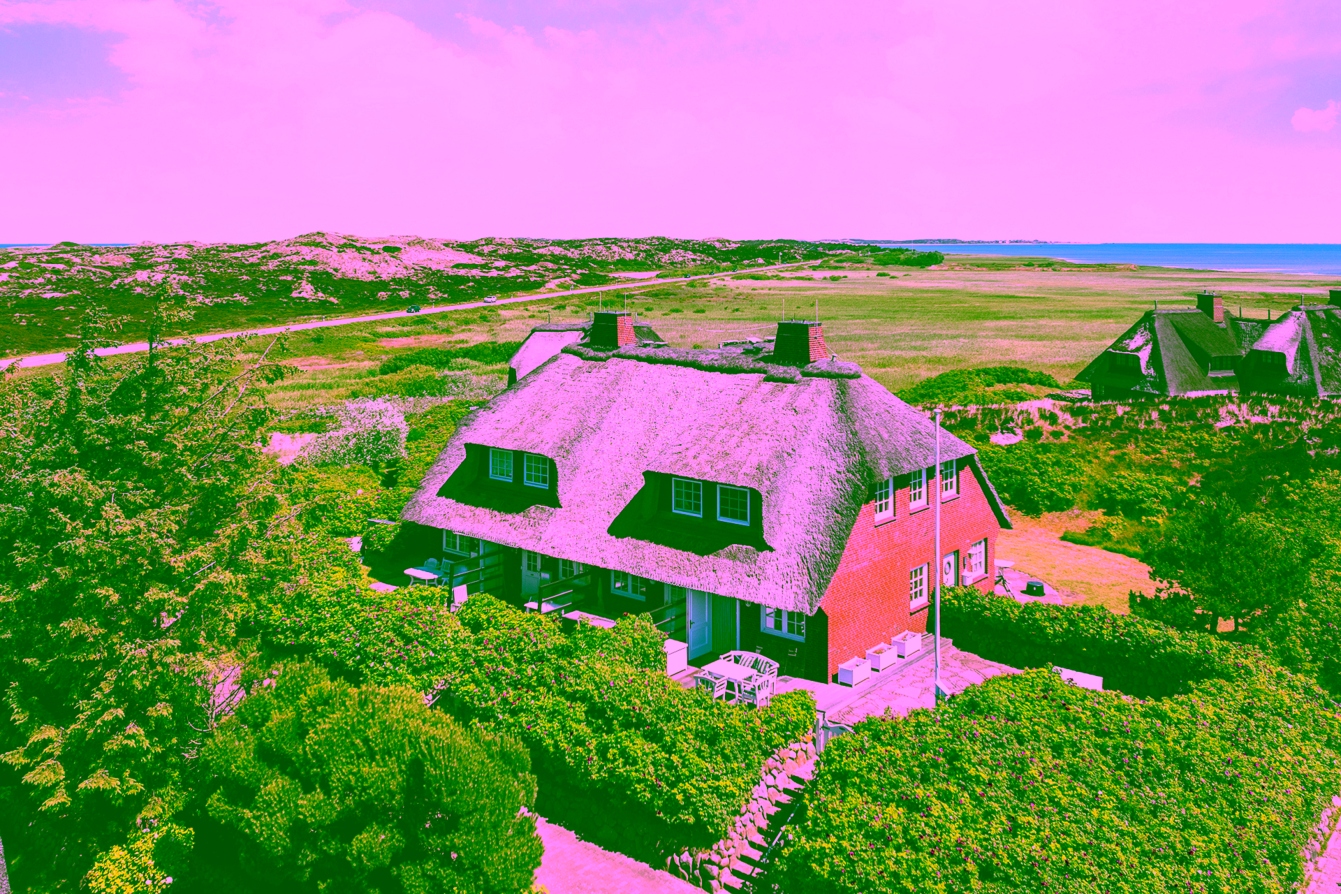 Reetgedecktes Hausteil zwischen beiden Meeren in Kampen, 25999 Kampen, Reihenendhaus