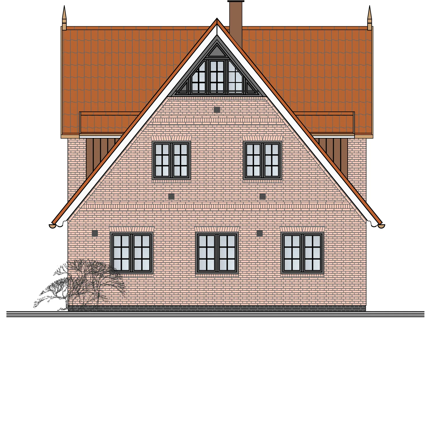 Norden - Neubau eines hochwertigen Reihenhauses im friesischen Stil in Wenningstedt