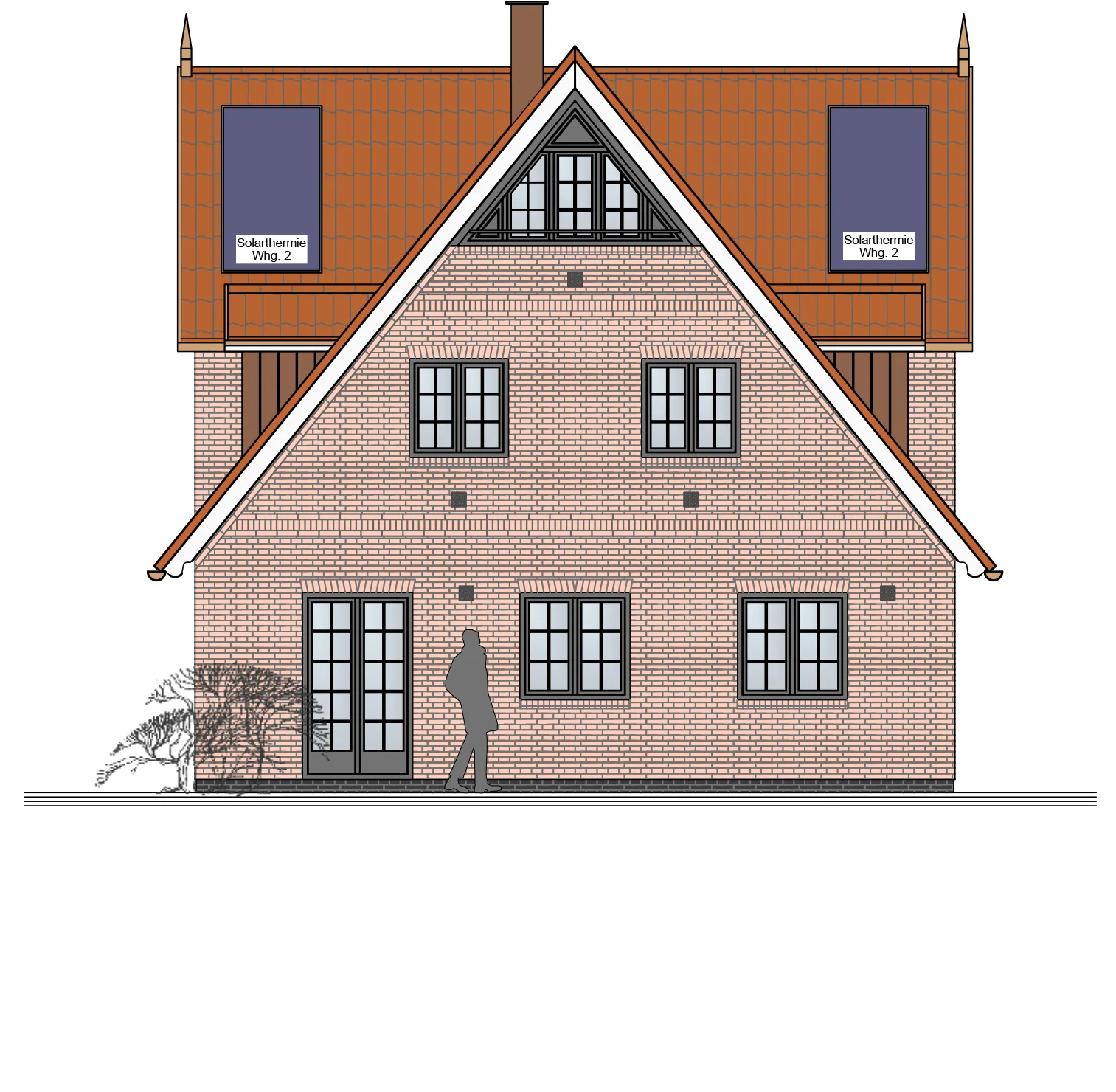 Süden - Neubau eines hochwertigen Reihenhauses im friesischen Stil in Wenningstedt