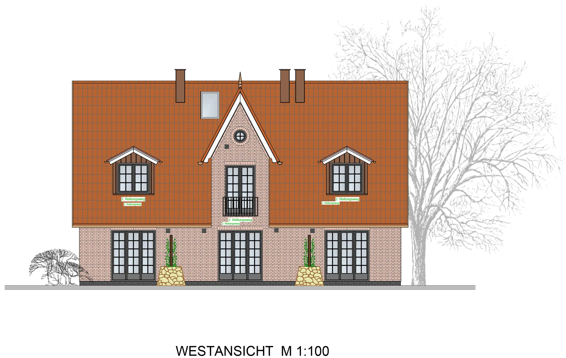 Westen - Neubau eines hochwertigen Reihenhauses im friesischen Stil in Wenningstedt