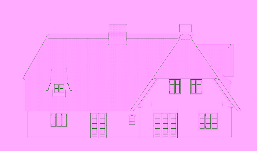 Süden - Neubau eines außergewöhnlichen Friesenhauses unter Reet mit Garage in begehrter Lage von Keitum