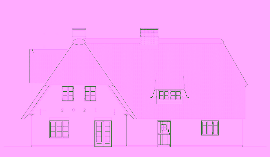 Norden - Neubau eines außergewöhnlichen Friesenhauses unter Reet mit Garage in begehrter Lage von Keitum