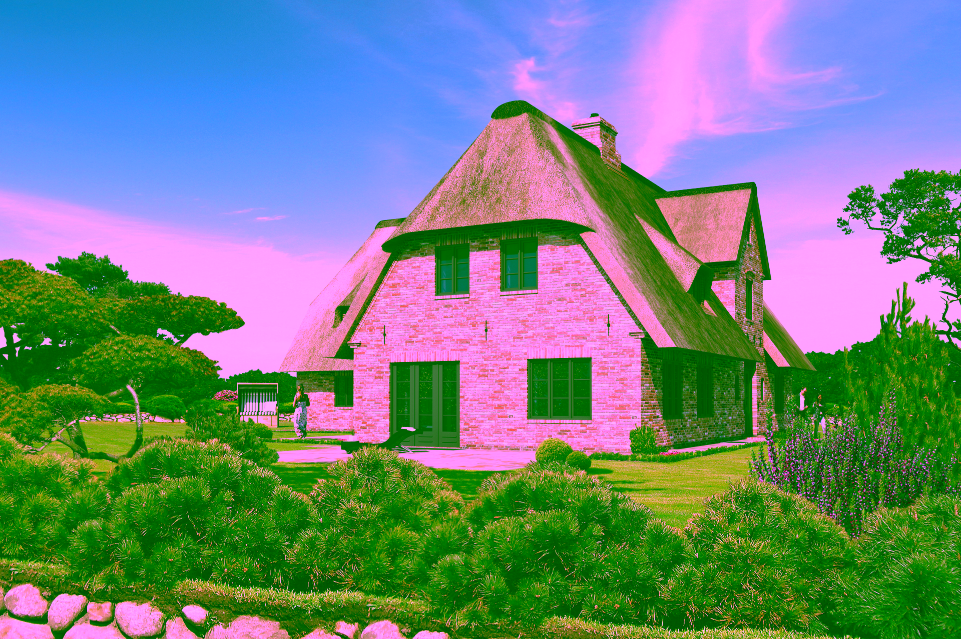 Neubau eines außergewöhnlichen Friesenhauses unter Reet mit Garage in begehrter Lage von Keitum - Bild (5913)