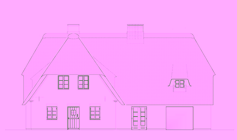 Westen - Neubau eines außergewöhnlichen Friesenhauses unter Reet mit Garage in begehrter Lage von Keitum