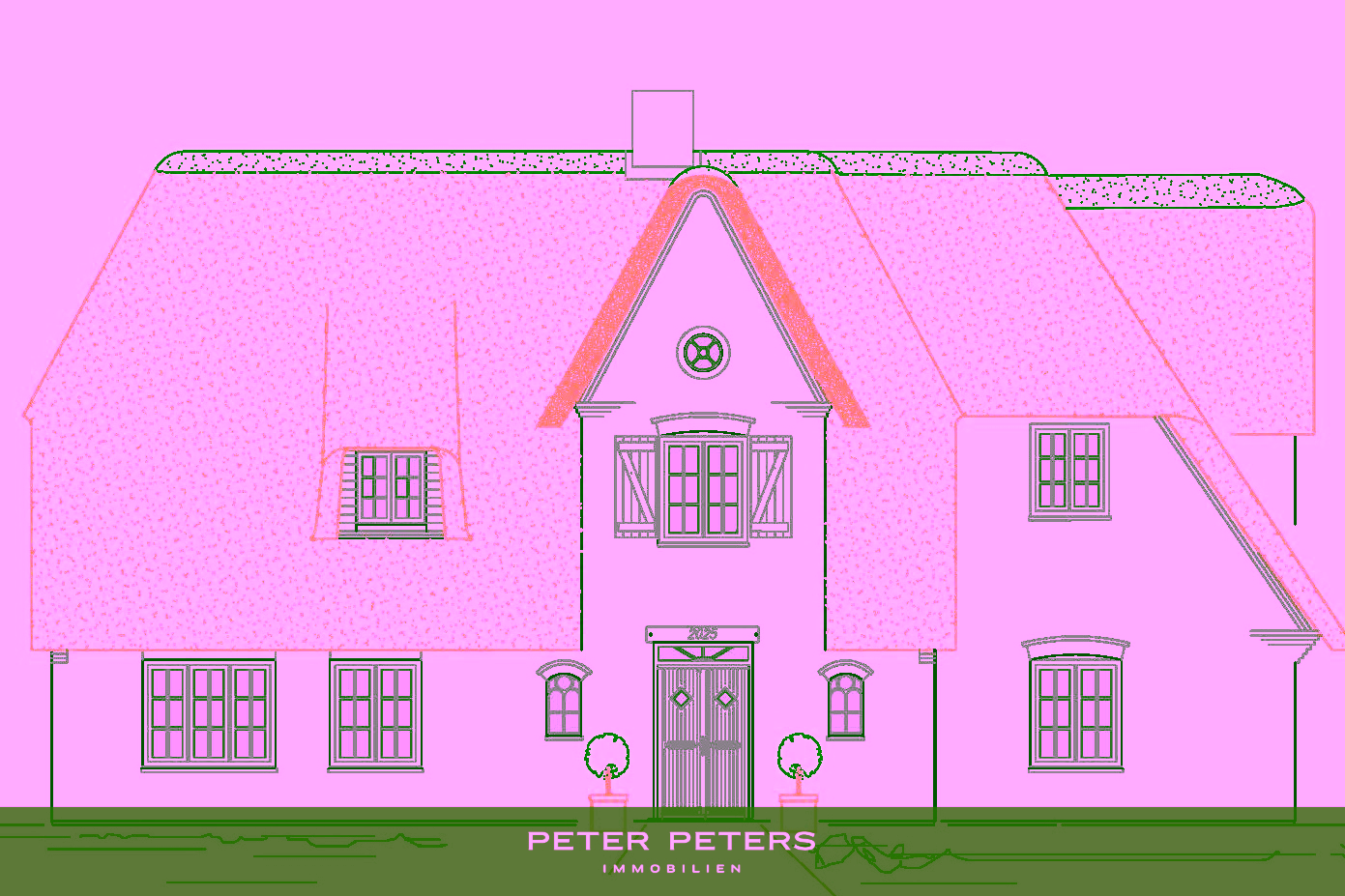 Neubau: Reetgedeckte Ferienhaushälfte in Keitum - Titelbild (18207)