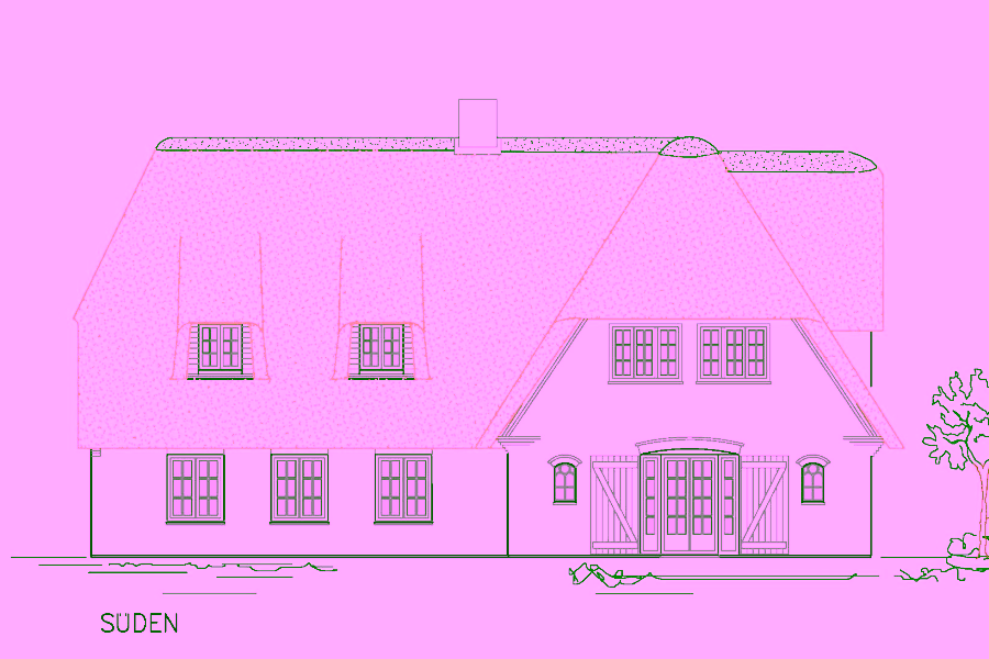 Bild - Neubau: Reetgedeckte Ferienhaushälfte in Keitum