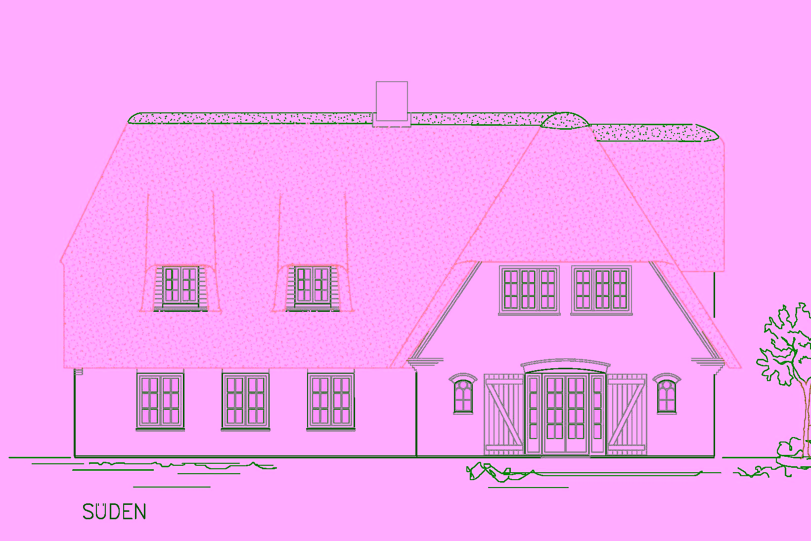 Neubau: Reetgedeckte Ferienhaushälfte in Keitum - Bild (18211)