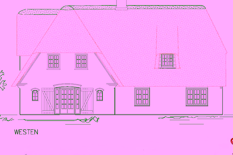 Bild - Neubau: Reetgedeckte Ferienhaushälfte in Keitum