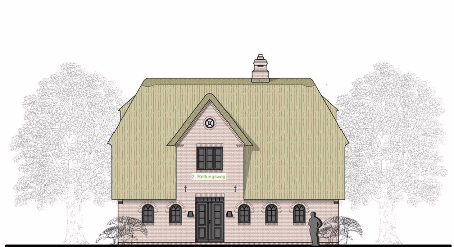 Bild - -Neubau- Reetgedecktes Einzelhaus in wiesennaher Lage von Wenningstedt