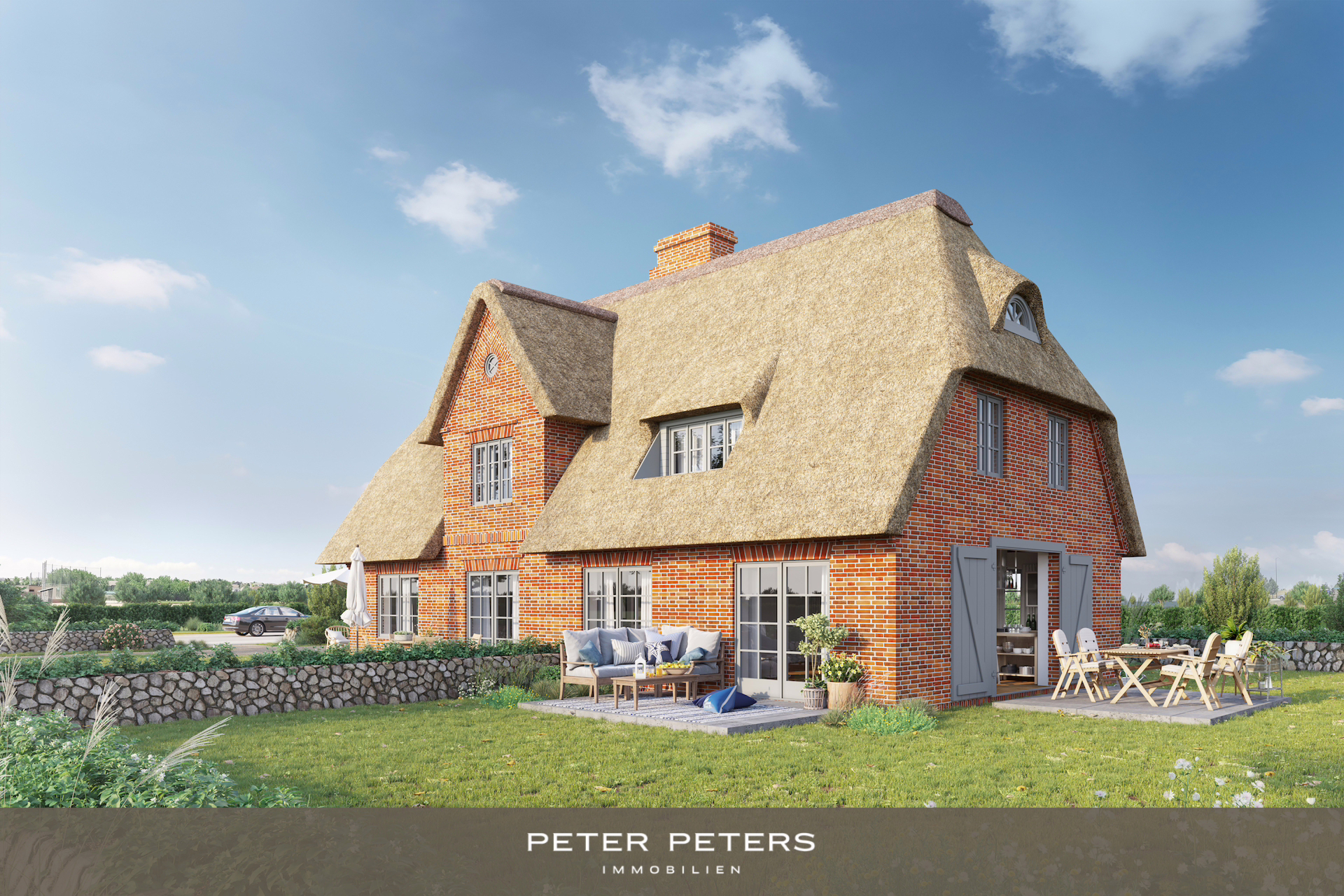 -Top-Lage- Neubau-Doppelhaus unter Reet an den Dünen in Wenningstedt (Haus 1), 25996 Wenningstedt-Braderup (Sylt), Doppelhaushälfte