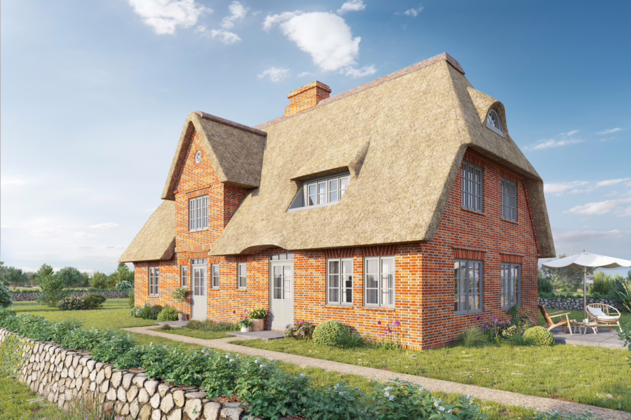 Bild - -Top-Lage- Neubau-Doppelhaus unter Reet an den Dünen in Wenningstedt (Haus 1)