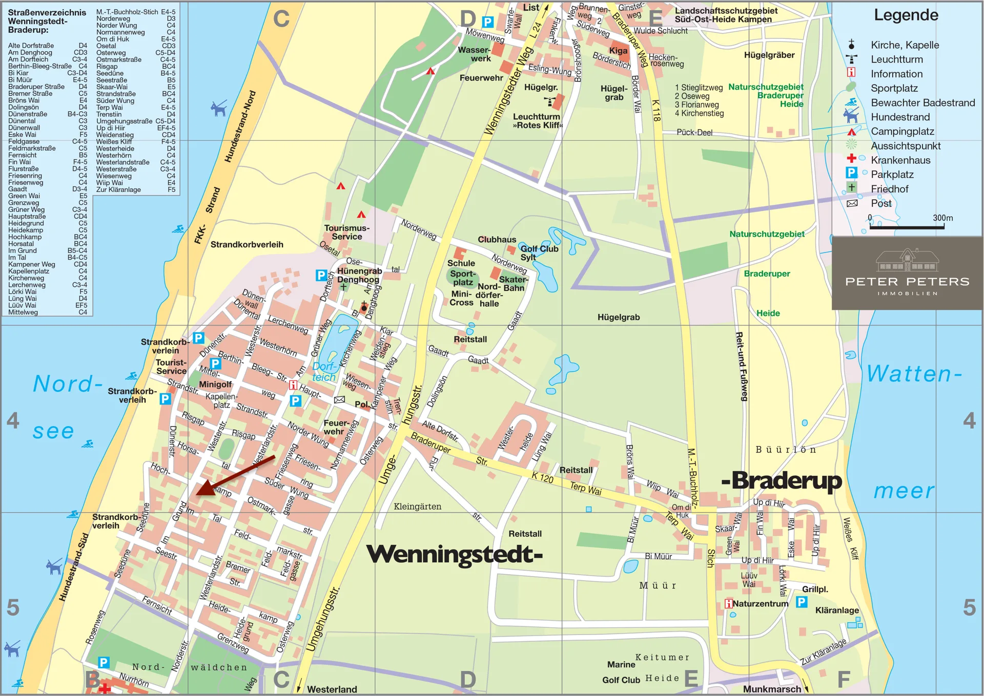 Wenningstedt_Ortsplan Kopie - 2-Zimmer Wohnung in Strandnähe von Wenningstedt